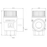 AFRISO Zawór bezpieczeństwa do c.o. MS, 3 bar, Rp1/2" x Rp3/4" 42390